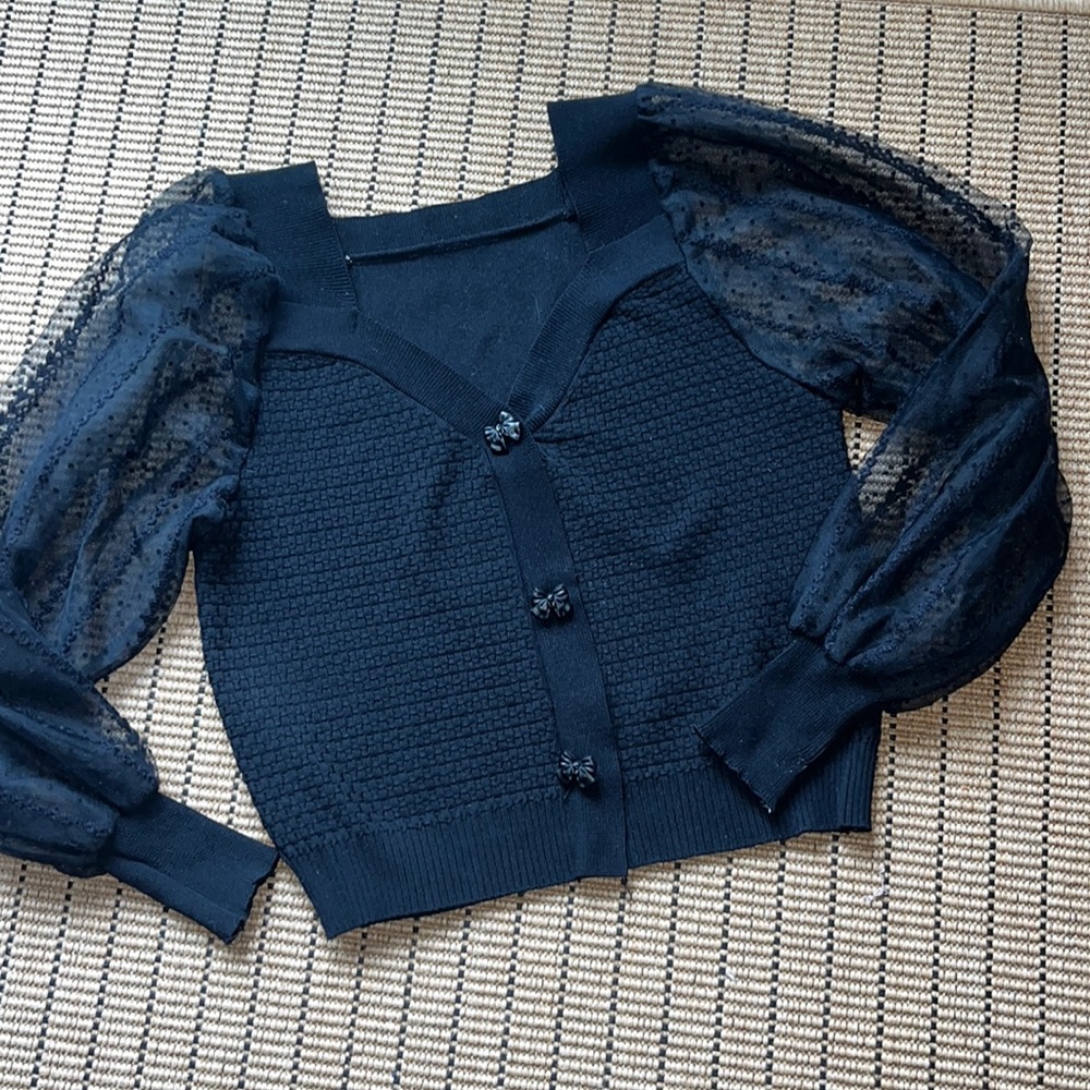 J. Ing Bow Button Cardigan